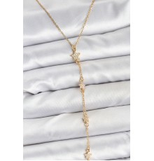 316L Çelik Zincir Gold Renkli Yıldız Model Kadın Y Kolye - TJ-BKO10670
