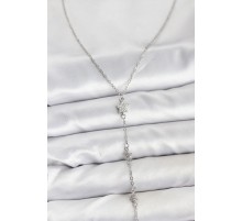 316L Çelik Zincir Gümüş Renkli Yıldız Model Kadın Y Kolye - TJ-BKO10671
