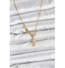 316L Çelik Zincir Gold Renk Kelebek Model Kadın Kolye - TJ-BKO10676