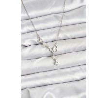 316L Çelik Zincir Gümüş Renk Kelebek Model Kadın Kolye - TJ-BKO10677