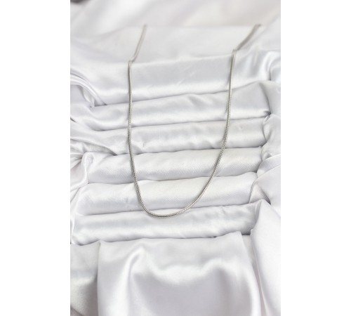 316L Çelik Zincir Gümüş Renk 60 cm Yılan Zincir Kadın Kolye - TJ-BKO10681