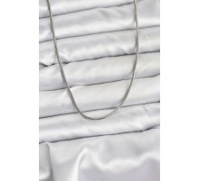 316L Çelik Zincir Gümüş Renk 60 cm Yılan Zincir Kadın Kolye - TJ-BKO10681