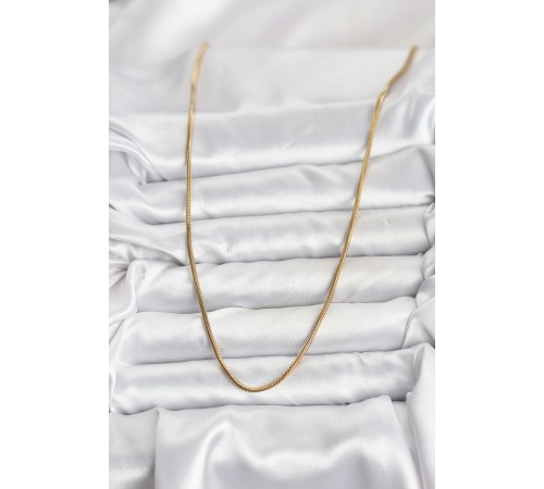 316L Çelik Zincir Gold Renk 60 cm Yılan Zincir Kadın Kolye - TJ-BKO10682