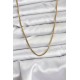 316L Çelik Zincir Gold Renk 60 cm Yılan Zincir Kadın Kolye - TJ-BKO10682