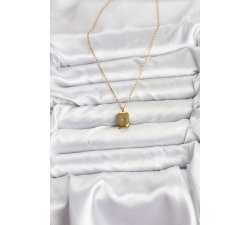 316L Çelik Zincir Gold Renk Minimal Kutup Yıldızı Model Kadın Kolye - TJ-BKO10683