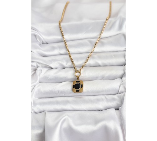 316L Çelik Zincir Gold Renk Vintage Model Kadın Kolye - TJ-BKO10687