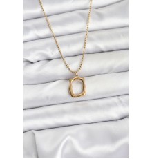 316L Çelik Zincir Gold Renk Model Kadın Kolye - TJ-BKO10688