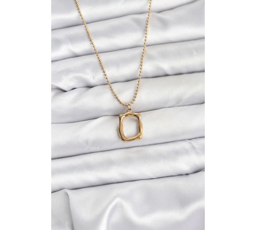 316L Çelik Zincir Gold Renk Model Kadın Kolye - TJ-BKO10688