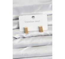 316L Çelik Gold Renk Külçe Altın Model Kadın Küpe - TJ-BKP11353