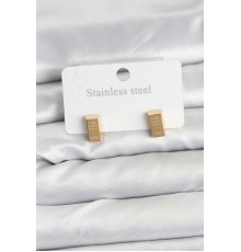 316L Çelik Gold Renk Külçe Altın Model Kadın Küpe - TJ-BKP11353