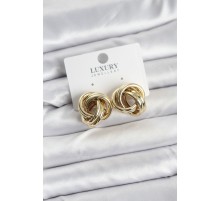 Pirinç Gold Renk Vintage Sarmal Model Kadın Küpe - TJ-BKP11358