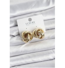 Pirinç Gold Renk Vintage Sarmal Model Kadın Küpe - TJ-BKP11358