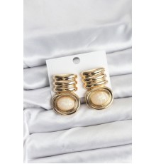 Pirinç Gold Krem Renk Vintage Kadın Küpe - TJ-BKP11362