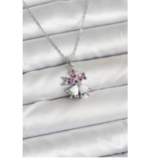 316L Çelik Zincir Gümüş Renk Chirtsmas Bell Model Yılbaşı Temalı Kadın Kolye - TJ-BKO10707