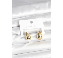 Gold Renk Damla Küpe 17 mm - TJ-BKP11377