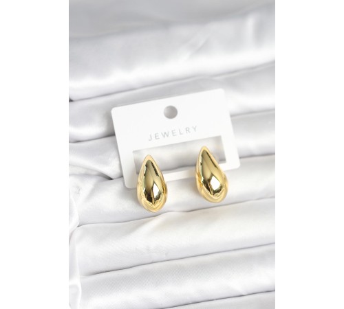 Gold Renk Damla Küpe 24 mm - TJ-BKP11378