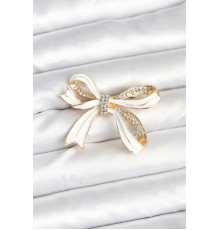 Beyaz Renk Fiyonk Model Broş - TJ-BR461