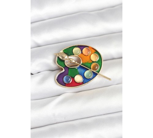 Ressam Paleti Model Broş - TJ-BR464