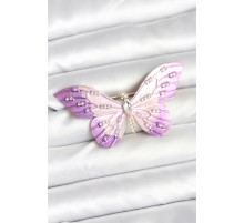 Lila Renk Kelebek Model Broş - TJ-BR465
