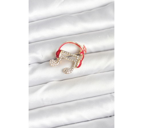 Kulaklıklı Nota Model Broş - TJ-BR467