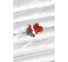 Kırmızı Model Yılbaşı Temalı Broş - TJ-BR473