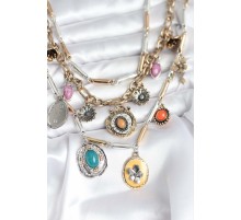 Pirinç Otantik Kolye Seti - TJ-BKO10722