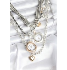 Otantik Gümüş Renk Kadın Kolye Kombini - TJ-BKO10723