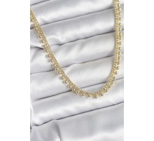 Pirinç Gold Renk Sıralı Topçuk Model Kadın Kolye - TJ-BKO10725