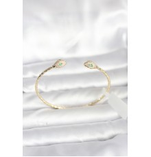 Pirinç Gold Renk Yılan Model Bileklik - TJ-BB8088