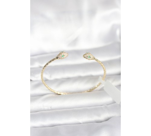 Pirinç Gold Renk Yılan Model Bileklik - TJ-BB8088