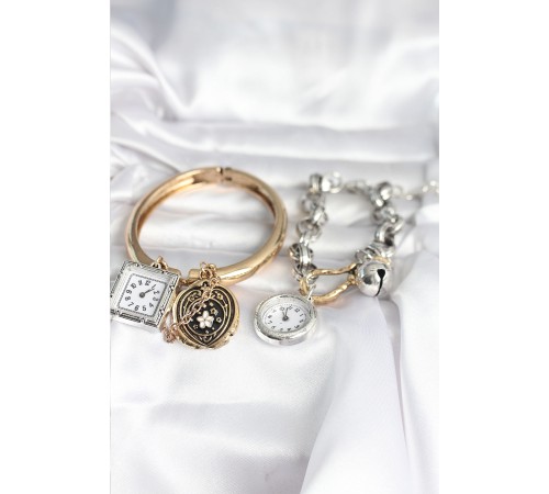 Gold ve Gümüş Renk Bileklik Kombini - TJ-BB8094