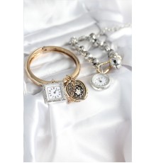 Gold ve Gümüş Renk Bileklik Kombini - TJ-BB8094