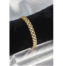 316L Çelik Gold Renk 7 mm Kalınlık Erkek Bileklik - TJ-EB3763