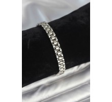 316L Çelik Gümüş Renk 7 mm Kalınlık Erkek Bileklik - TJ-EB3765