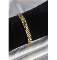 316L Çelik 7 mm Kalınlıkta Gold Renkli Erkek Bileklik - TJ-EB3767