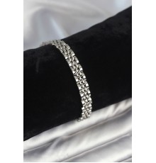 316L Çelik 7 mm Kalınlıkta Gümüş Renkli Erkek Bileklik - TJ-EB3768