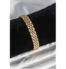 316L Çelik 9 mm Kalınlıkta Gold Renkli Erkek Bileklik - TJ-EB3773