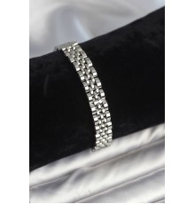 316L Çelik 9 mm Kalınlıkta Gümüş Renkli Erkek Bileklik - TJ-EB3774