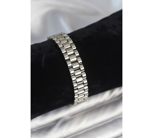 316L Çelik Gümüş Renk 12 mm Kalınlık Erkek Bileklik - TJ-EB3777