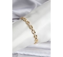 14K Gold Renk Kaplama Zirkon Taşlı Model CM Kadın Bileklik - TJ-BB8121