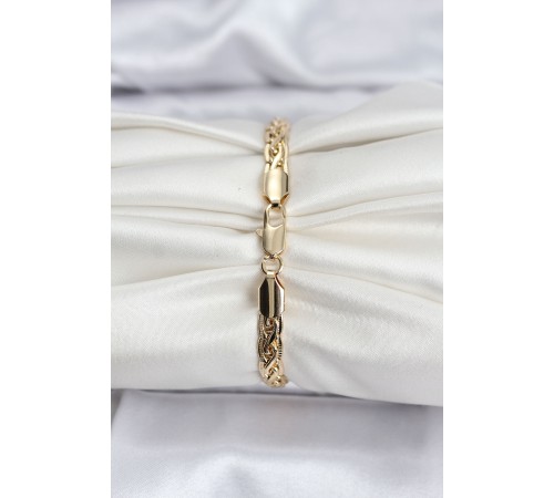 14K Gold Renk Kaplama Lazer Zincir Model CM Kadın Bileklik - TJ-BB8125