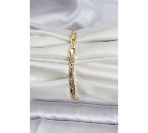 14K Gold Renk Kaplama Zirkon Taşlı Baget Model CM Kadın Bileklik - TJ-BB8126