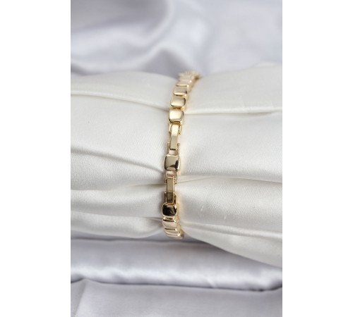 14K Gold Renk Kaplama Zirkon Taşlı CM Kadın Bileklik - TJ-BB8128