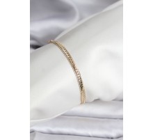 14K Gold Renk Kaplama Lazer Ezme Zincir Model CM Kadın Bileklik - TJ-BB8130