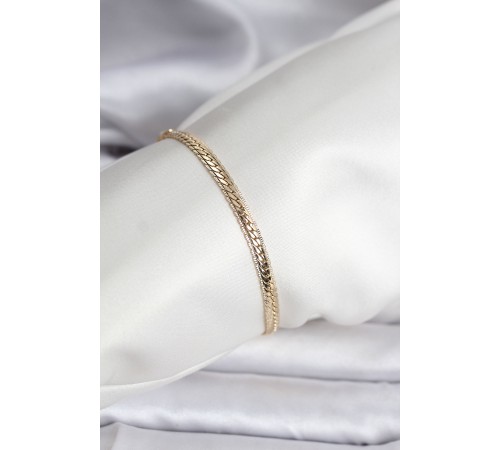 14K Gold Renk Kaplama Lazer Ezme Zincir Model CM Kadın Bileklik - TJ-BB8130