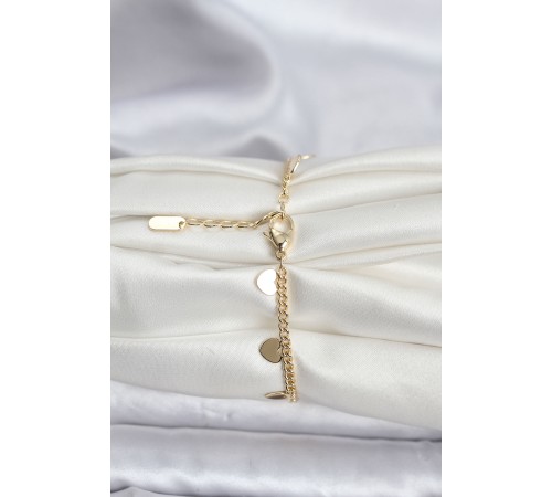 14K Gold Renk Kaplama Kalpli Model CM Kadın Bileklik - TJ-BB8131