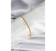 14K Gold Renk Kaplama Kalpli Model CM Kadın Bileklik - TJ-BB8131