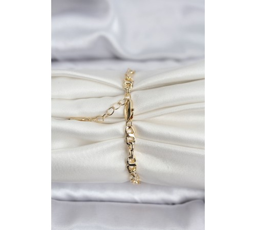 14K Gold Renk Kaplama Zincir Model CM Kadın Bileklik - TJ-BB8134