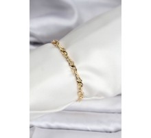 14K Gold Renk Kaplama Zincir Model CM Kadın Bileklik - TJ-BB8134