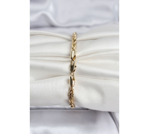 14K Gold Renk Kaplama Burgu Zincir Model CM Kadın Bileklik - TJ-BB8135